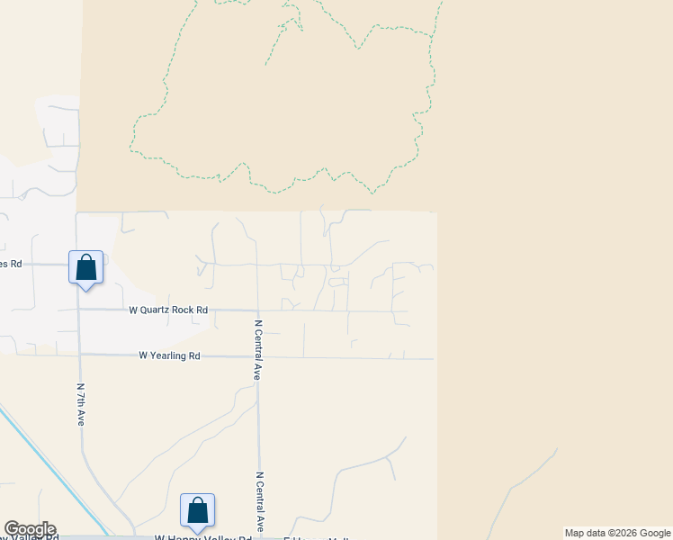 map of restaurants, bars, coffee shops, grocery stores, and more near 246 East Quartz Rock Road in Phoenix