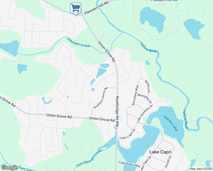 map of restaurants, bars, coffee shops, grocery stores, and more near 2183 Harmony Lakes Court in Lithonia