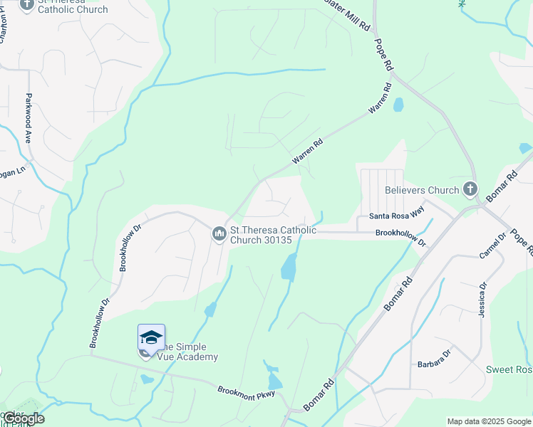 map of restaurants, bars, coffee shops, grocery stores, and more near 2861 Fareed Street in Douglasville