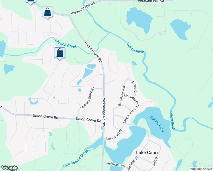 map of restaurants, bars, coffee shops, grocery stores, and more near 8091 Mahogany Lane in Lithonia