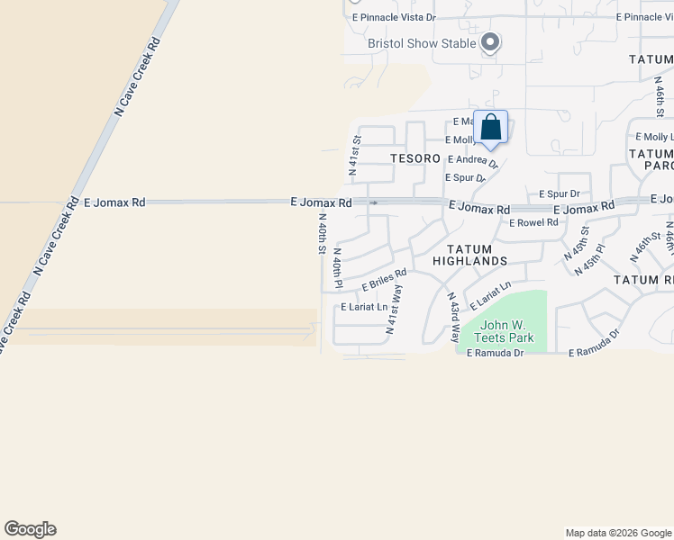 map of restaurants, bars, coffee shops, grocery stores, and more near 26241 North 40th Place in Phoenix