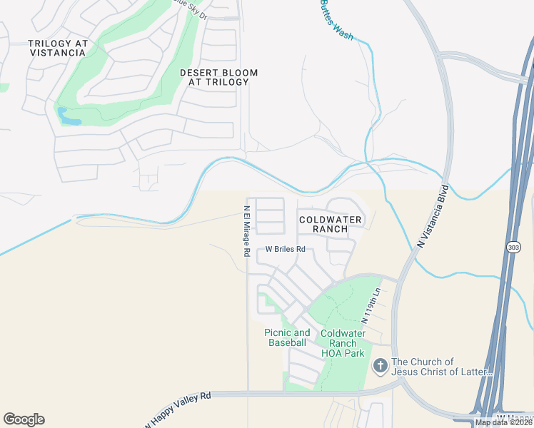 map of restaurants, bars, coffee shops, grocery stores, and more near 12263 West Desert Sun Lane in Peoria