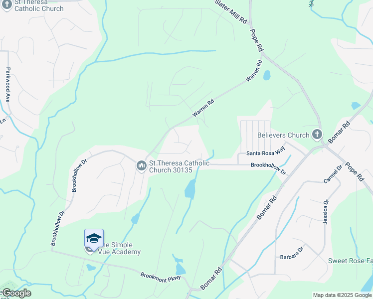 map of restaurants, bars, coffee shops, grocery stores, and more near 2721 Fareed Street in Douglasville