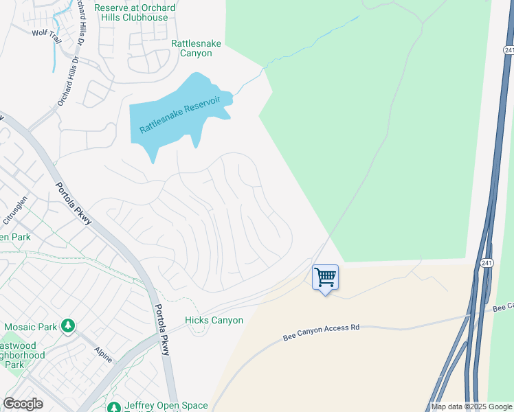 map of restaurants, bars, coffee shops, grocery stores, and more near 461 Ridgecrest in Irvine