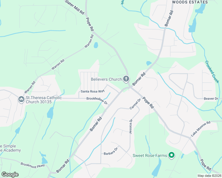 map of restaurants, bars, coffee shops, grocery stores, and more near 2978 Olde Tabby Drive in Douglasville
