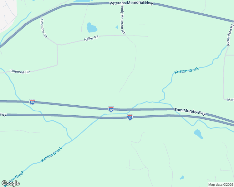 map of restaurants, bars, coffee shops, grocery stores, and more near 3013 North McKoy Road in Villa Rica