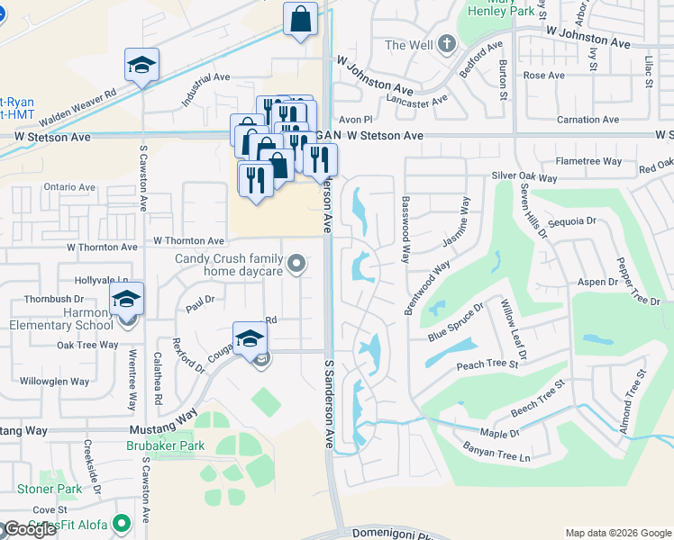 map of restaurants, bars, coffee shops, grocery stores, and more near 1369 Veronica Tr in Hemet