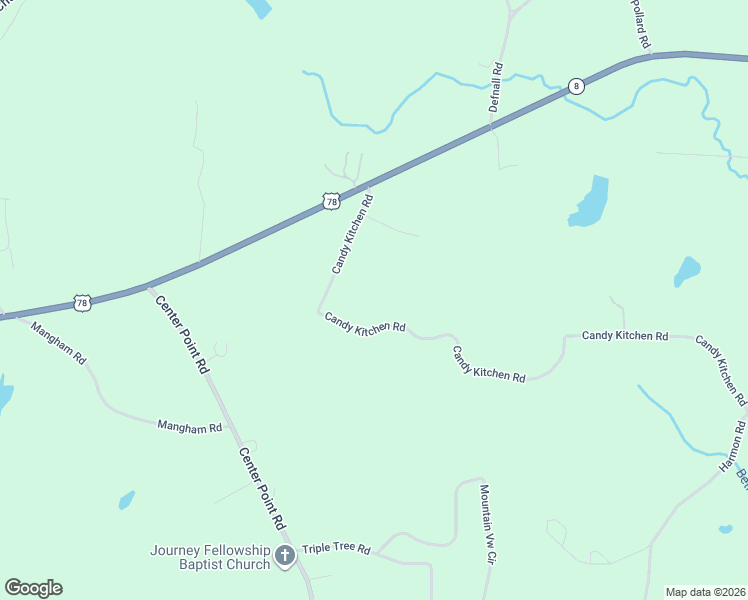map of restaurants, bars, coffee shops, grocery stores, and more near 200 Candy Kitchen Road in Bremen