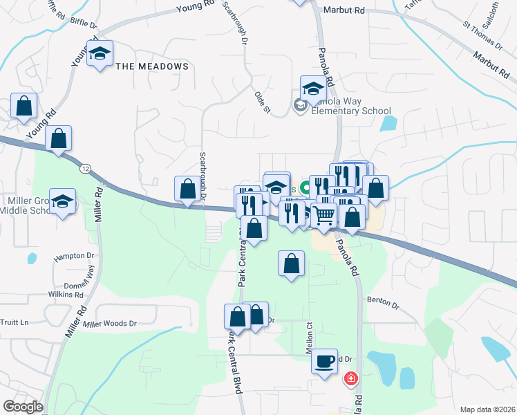 map of restaurants, bars, coffee shops, grocery stores, and more near 6024 Covington Highway in Decatur