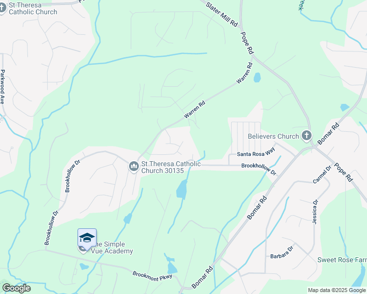 map of restaurants, bars, coffee shops, grocery stores, and more near 3070 Fareed Street in Douglasville