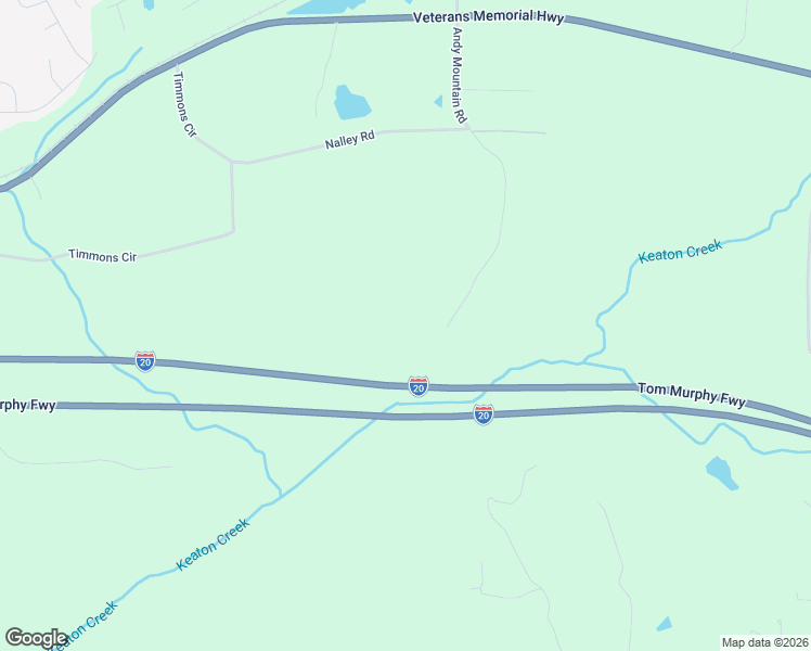 map of restaurants, bars, coffee shops, grocery stores, and more near 3013 North McKoy Road in Villa Rica