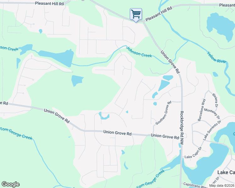 map of restaurants, bars, coffee shops, grocery stores, and more near 2457 Benson Ridge in Lithonia