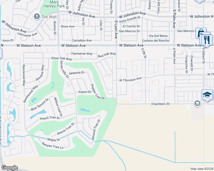 map of restaurants, bars, coffee shops, grocery stores, and more near 1392 Lodgepole Drive in Hemet
