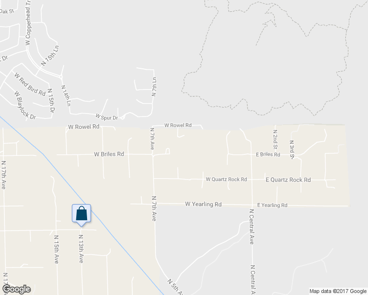 map of restaurants, bars, coffee shops, grocery stores, and more near 25804 North 5th Avenue in Phoenix