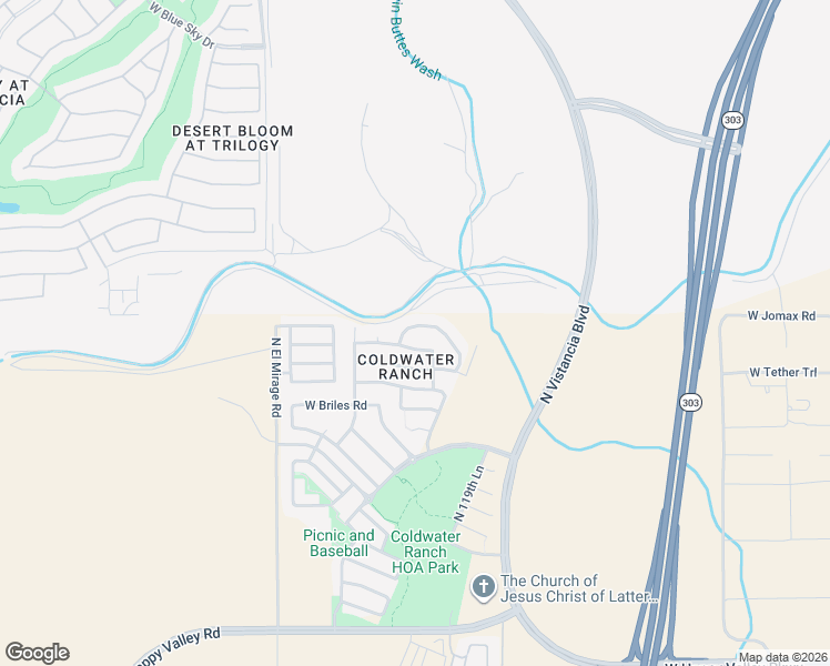 map of restaurants, bars, coffee shops, grocery stores, and more near 12071 West Desert Sun Lane in Peoria