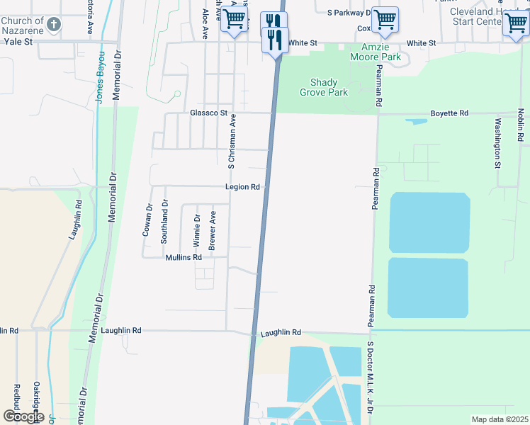 map of restaurants, bars, coffee shops, grocery stores, and more near 1343 South Davis Avenue in Cleveland