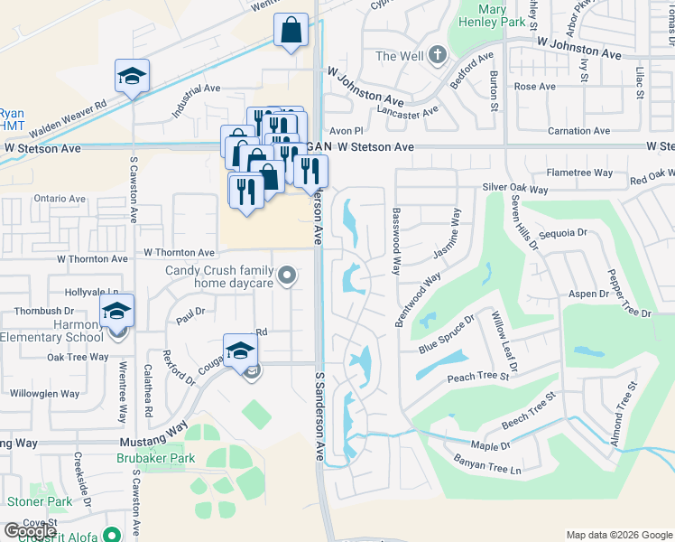 map of restaurants, bars, coffee shops, grocery stores, and more near 1352 Veronica Tr in Hemet