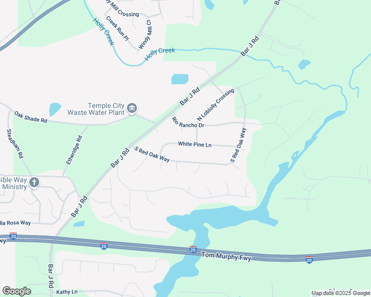map of restaurants, bars, coffee shops, grocery stores, and more near 151 White Pine Lane in Temple