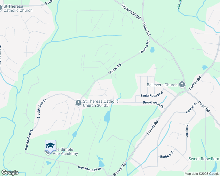 map of restaurants, bars, coffee shops, grocery stores, and more near 2821 Fareed Street in Douglasville