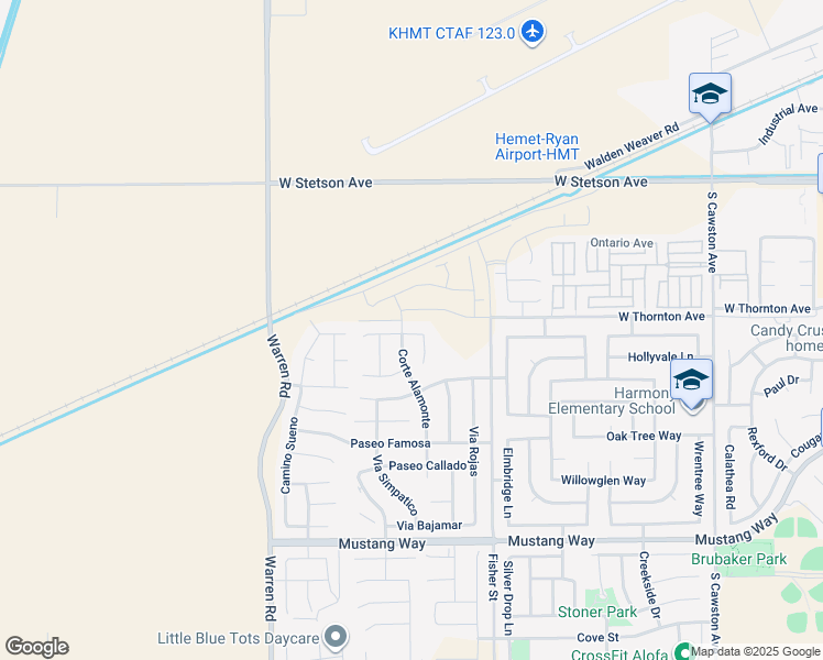 map of restaurants, bars, coffee shops, grocery stores, and more near 5212 Corte Cerro in Hemet