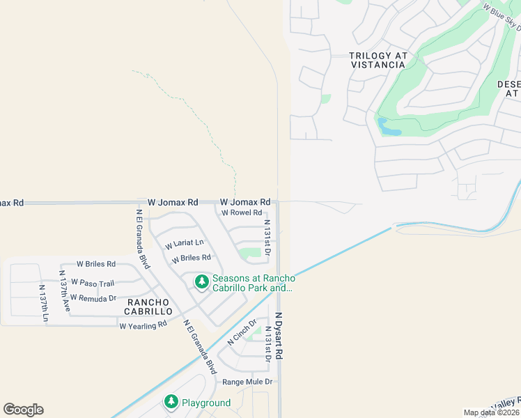 map of restaurants, bars, coffee shops, grocery stores, and more near 13122 West Rowel Road in Peoria