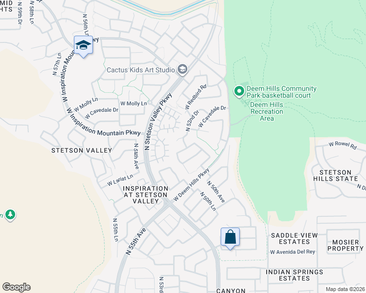 map of restaurants, bars, coffee shops, grocery stores, and more near 5012 West Rowel Road in Phoenix