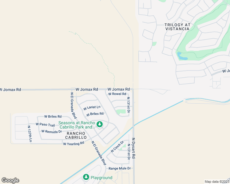 map of restaurants, bars, coffee shops, grocery stores, and more near 13218 West Rowel Road in Peoria