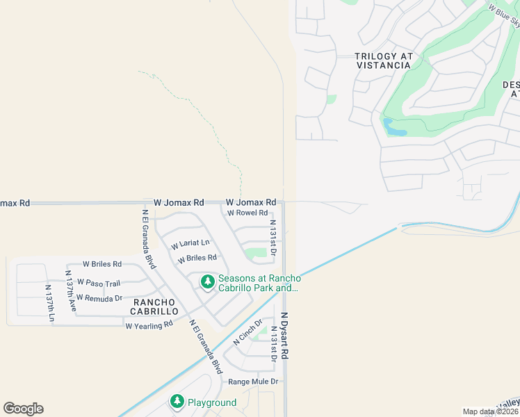 map of restaurants, bars, coffee shops, grocery stores, and more near 13122 West Rowel Road in Peoria