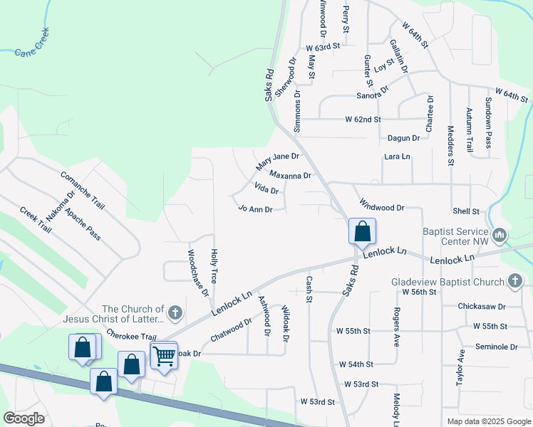 map of restaurants, bars, coffee shops, grocery stores, and more near 1008 Jo Ann Drive in Anniston