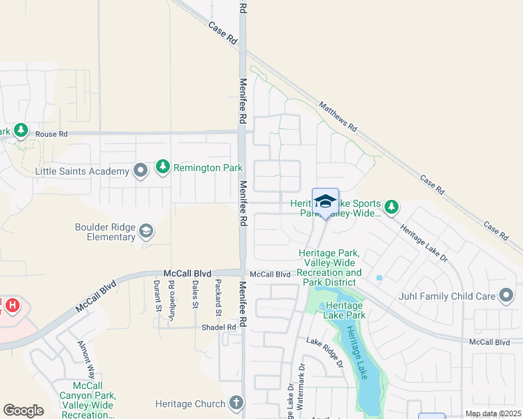 map of restaurants, bars, coffee shops, grocery stores, and more near 29070 Falling Water Drive in Menifee