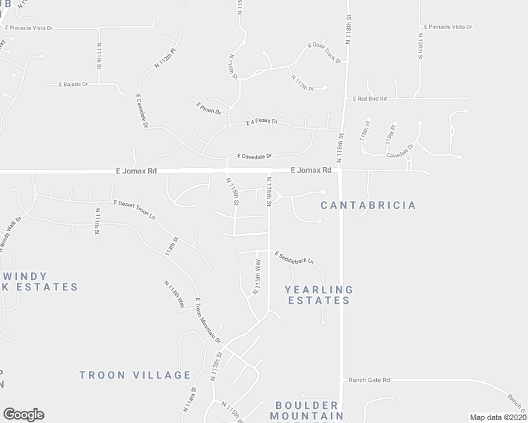 map of restaurants, bars, coffee shops, grocery stores, and more near 11592 East Quartz Rock Road in Scottsdale