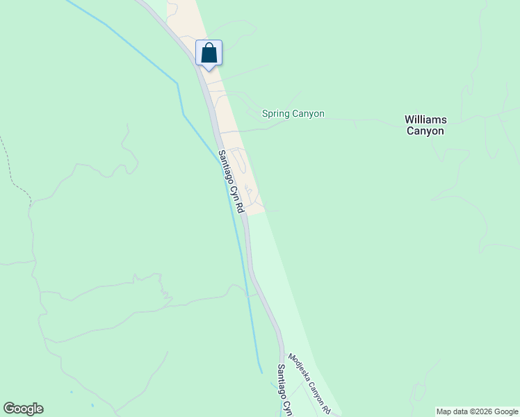 map of restaurants, bars, coffee shops, grocery stores, and more near 16291 Jackson Ranch Road South in Silverado