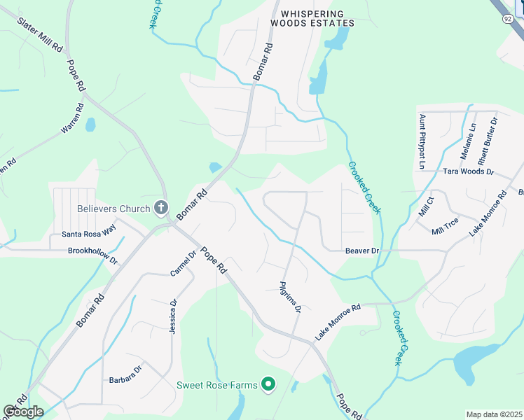 map of restaurants, bars, coffee shops, grocery stores, and more near 3230 Plymouth Rock Drive in Douglasville