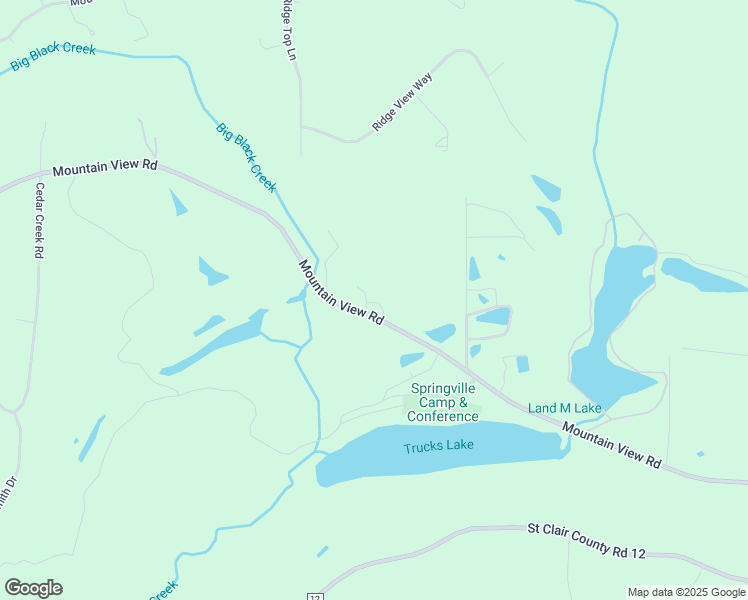 map of restaurants, bars, coffee shops, grocery stores, and more near 3591 Mountain View Road in Odenville