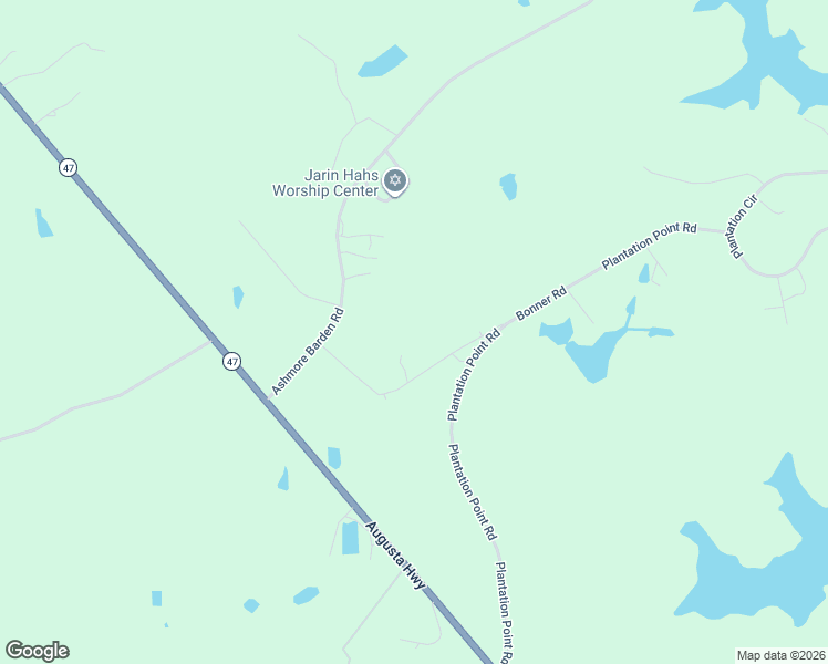 map of restaurants, bars, coffee shops, grocery stores, and more near 1070 Bonner Road in Lincolnton