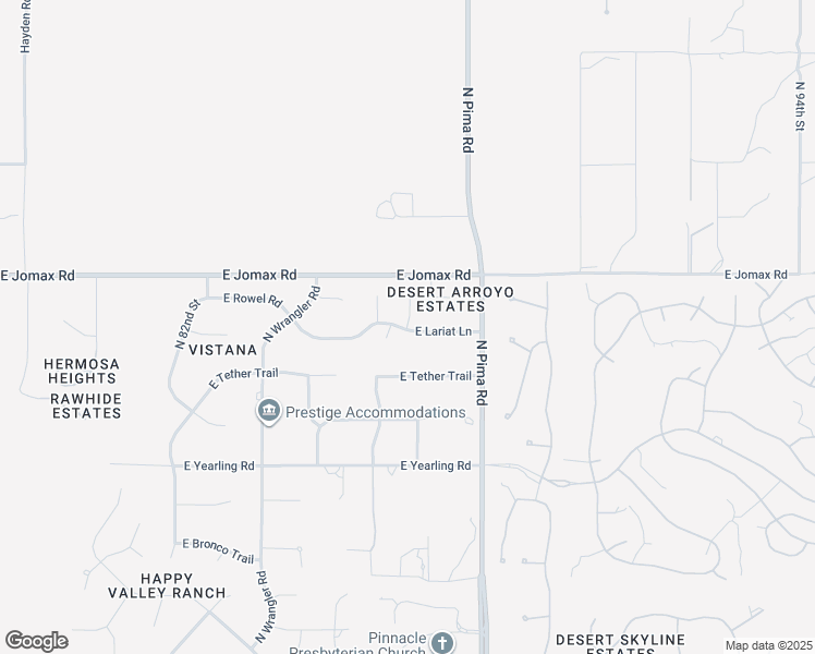 map of restaurants, bars, coffee shops, grocery stores, and more near 26505 North 86th Way in Scottsdale