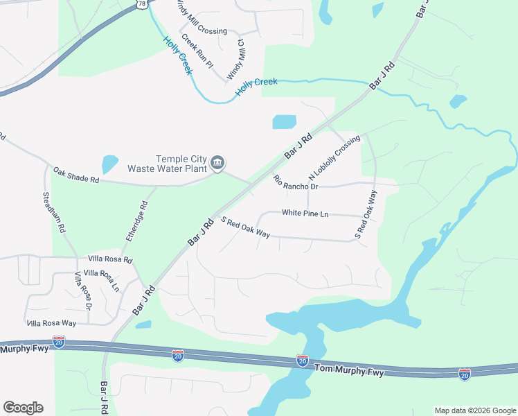 map of restaurants, bars, coffee shops, grocery stores, and more near 118 White Pine Lane in Temple