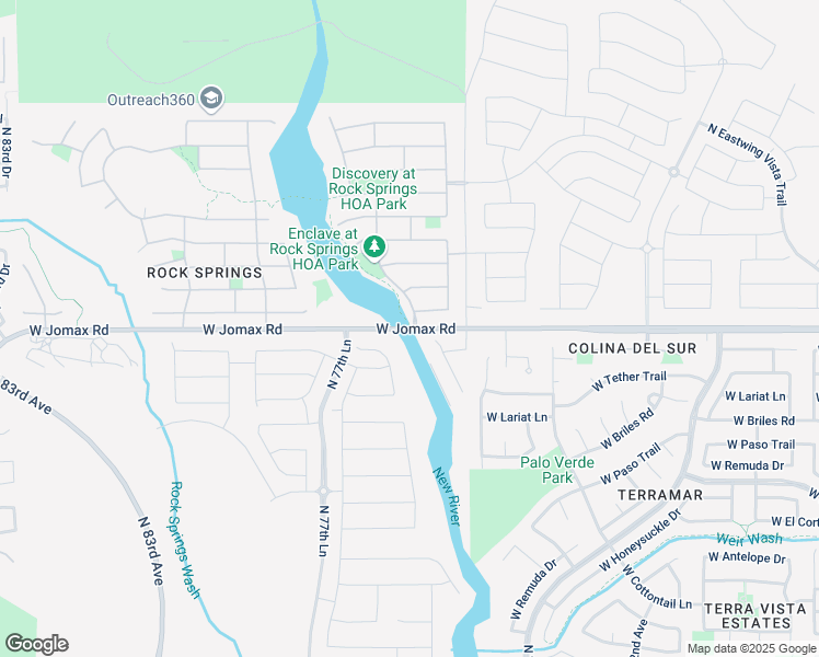 map of restaurants, bars, coffee shops, grocery stores, and more near 7617 West Jomax Road in Peoria