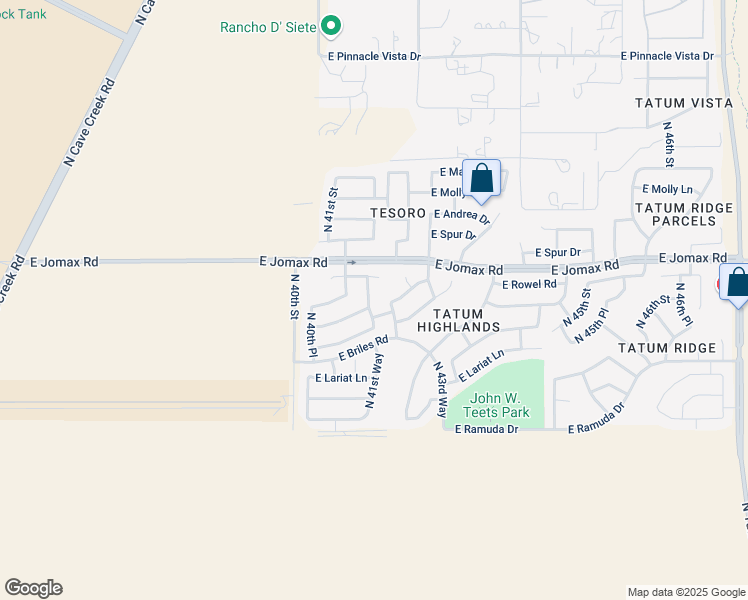 map of restaurants, bars, coffee shops, grocery stores, and more near 26223 North 41st Way in Phoenix
