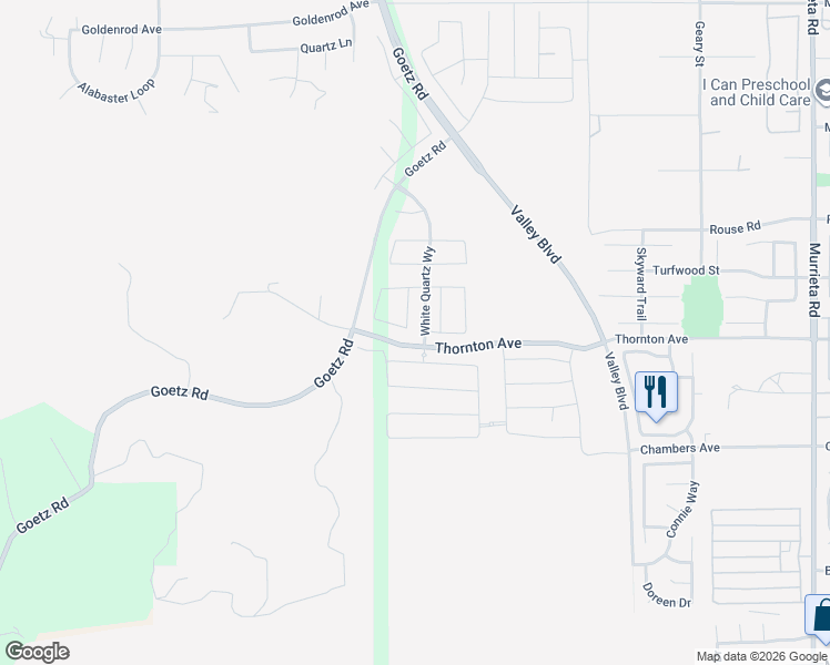 map of restaurants, bars, coffee shops, grocery stores, and more near 27224 Felsic Drive in Menifee