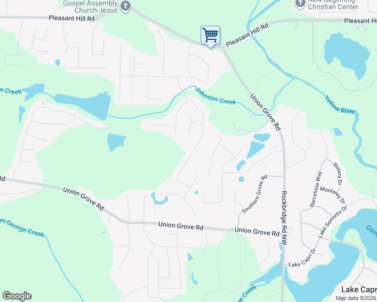 map of restaurants, bars, coffee shops, grocery stores, and more near 2433 Benson Ridge in Lithonia