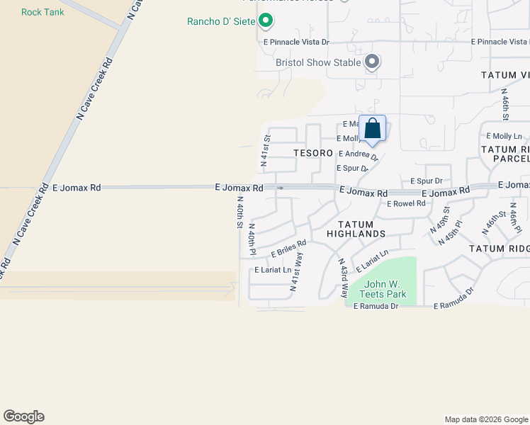 map of restaurants, bars, coffee shops, grocery stores, and more near 4036 East Rowel Road in Phoenix