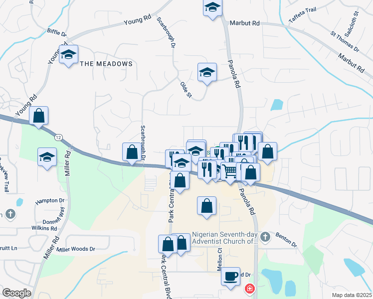 map of restaurants, bars, coffee shops, grocery stores, and more near 6002 Covington Highway in Decatur
