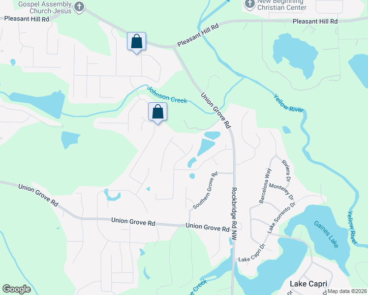 map of restaurants, bars, coffee shops, grocery stores, and more near 7962 Harmony Ridge Lane in Lithonia