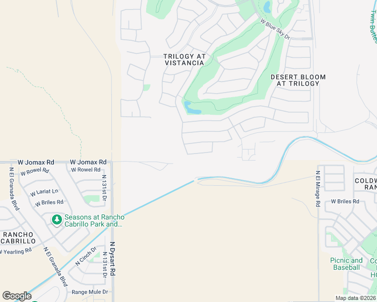 map of restaurants, bars, coffee shops, grocery stores, and more near 12828 West Spur Drive in Peoria