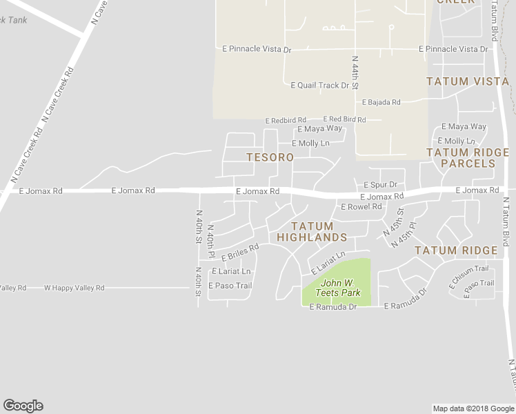 map of restaurants, bars, coffee shops, grocery stores, and more near 4131 East Pinto Lane in Phoenix