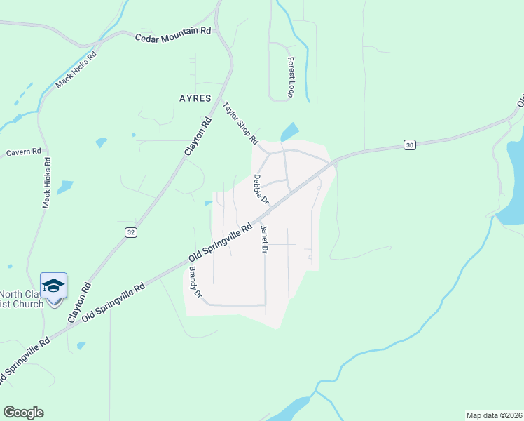 map of restaurants, bars, coffee shops, grocery stores, and more near 5912 Debbie Drive in Trussville