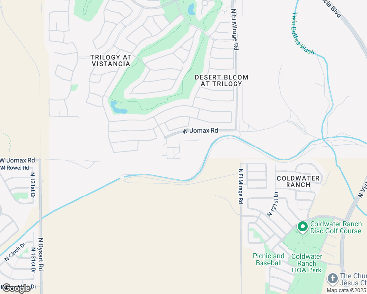 map of restaurants, bars, coffee shops, grocery stores, and more near 12483 West Jomax Road in Peoria