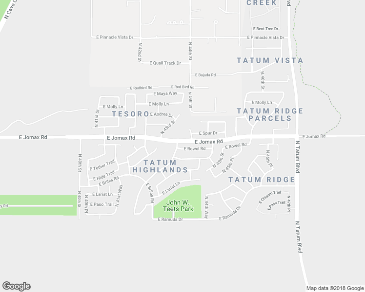 map of restaurants, bars, coffee shops, grocery stores, and more near 4316 East Rowel Road in Phoenix