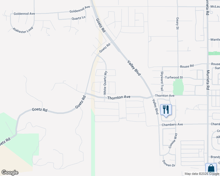 map of restaurants, bars, coffee shops, grocery stores, and more near Reynolds Road in Menifee